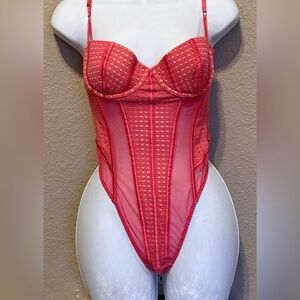 Victoria’s Secret mesh pink teddy